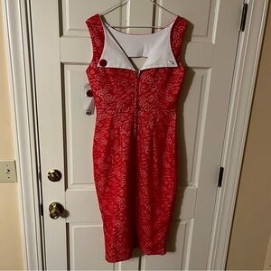 Designs by Tatyana Red Sleeveless Dress